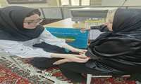 برپایی میز ارائه خدمات پزشکی و بهداشتی در مسجد جامع روستای چاران جاده چالوس 
