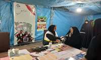 برپایی میز ارائه خدمات بهداشتی  «هفته جمعیت »در اجتماعات شبانه در گوهردشت
